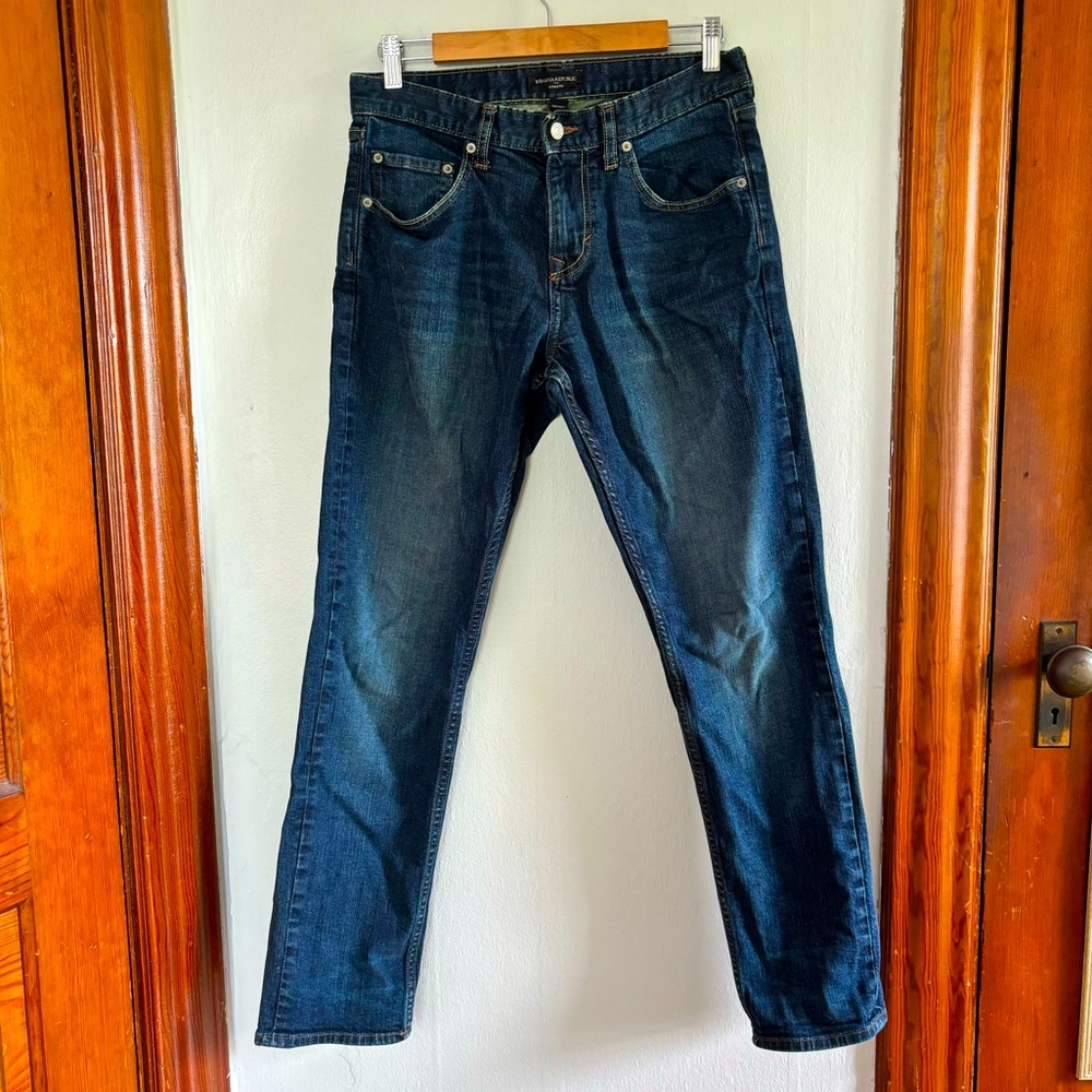 Men’s denim blue jeans size 31/32 banana republic